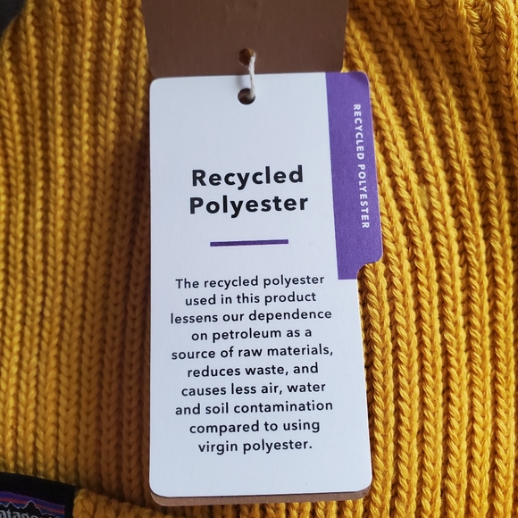 Patagonia mens fisherman rolled beanie hat gold - Picture 4 of 6